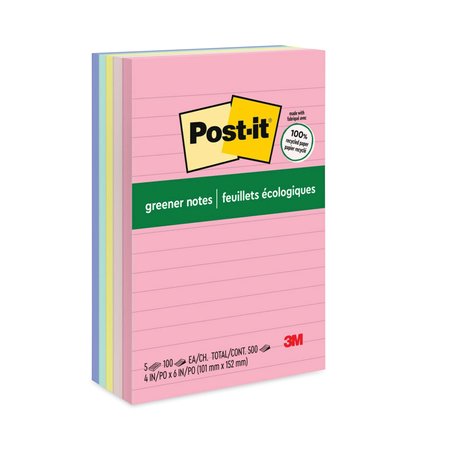 Post-It Note, Post, It, 4"X6", Ast, PK5 660RPA